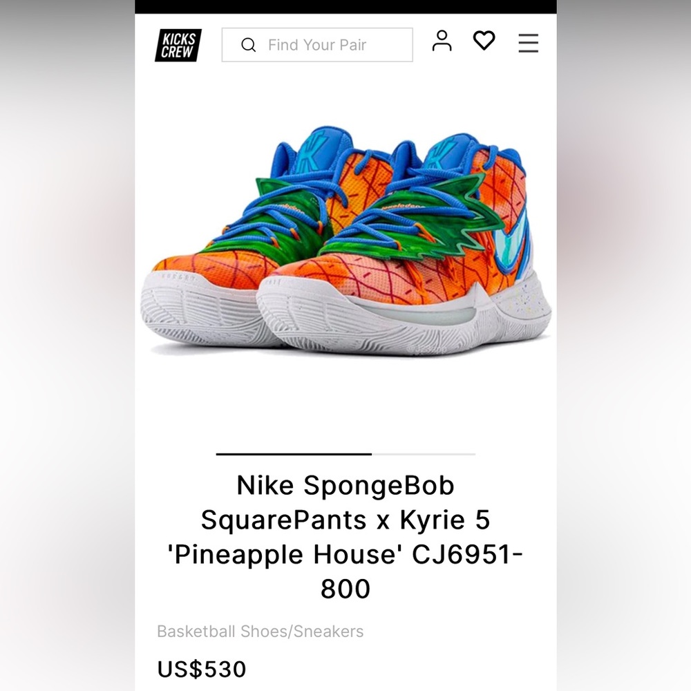 Nike Kyrie 5 Spongebob Pineapple House 11.5